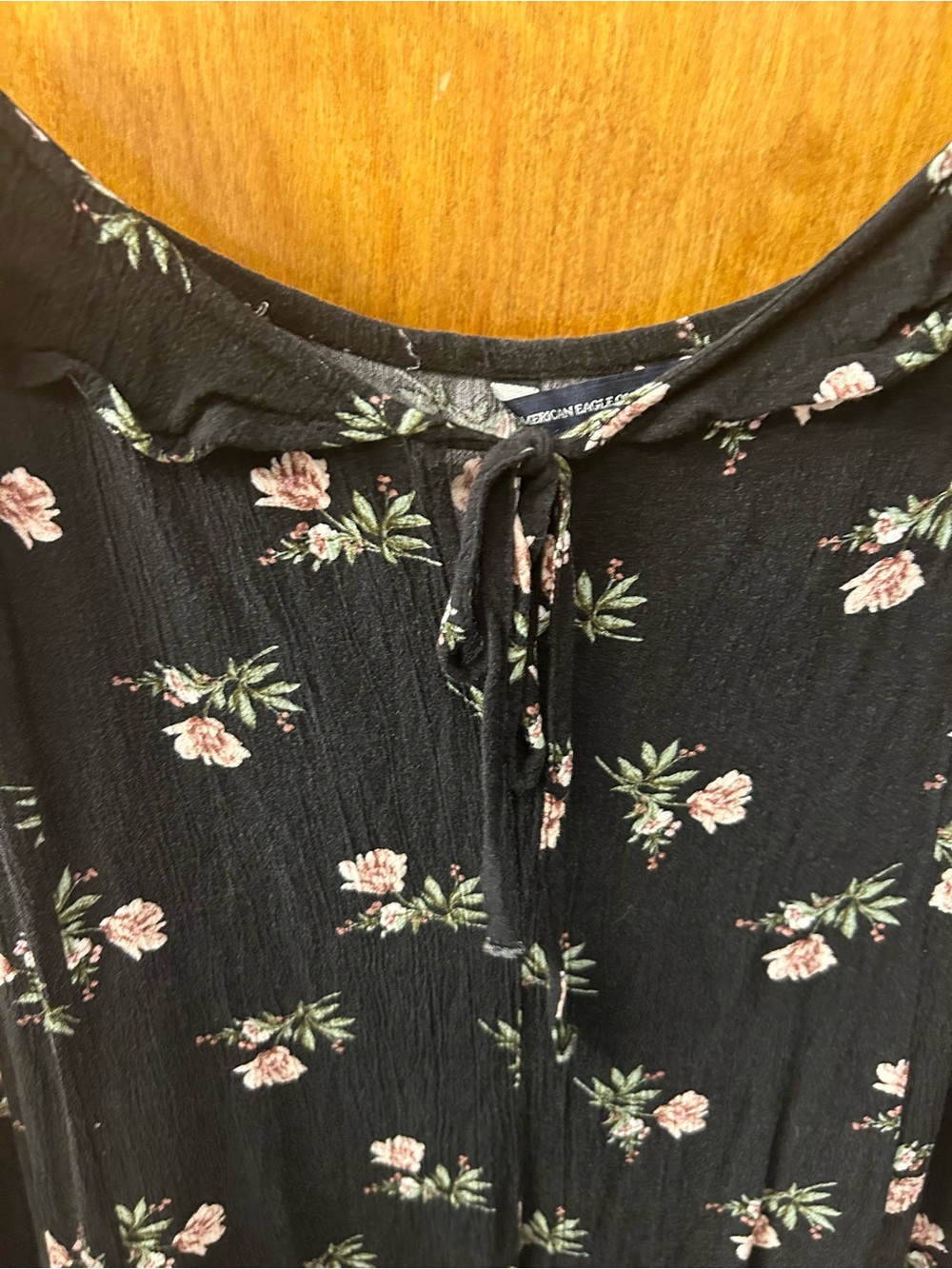 American Eagle Outfitters Black Floral Dress - Picture 2 of 5